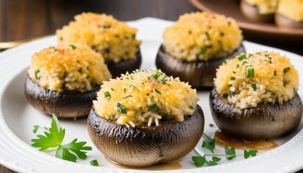 Rice Stuffed Mushrooms: A Delightful Bite of Wholesome Ingredients and Rich Flavors Recipe