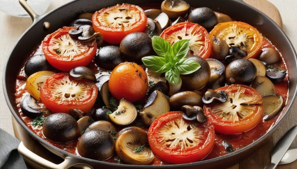 Roast Tomatoes and Mushrooms Recipe Delight