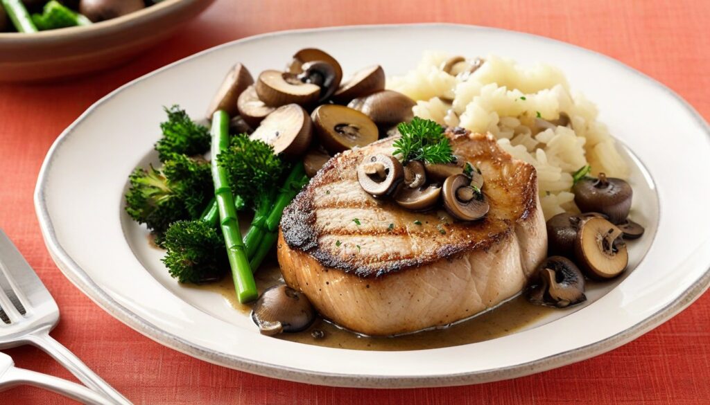 Savory Pork Chops With Mushrooms And Shallots
