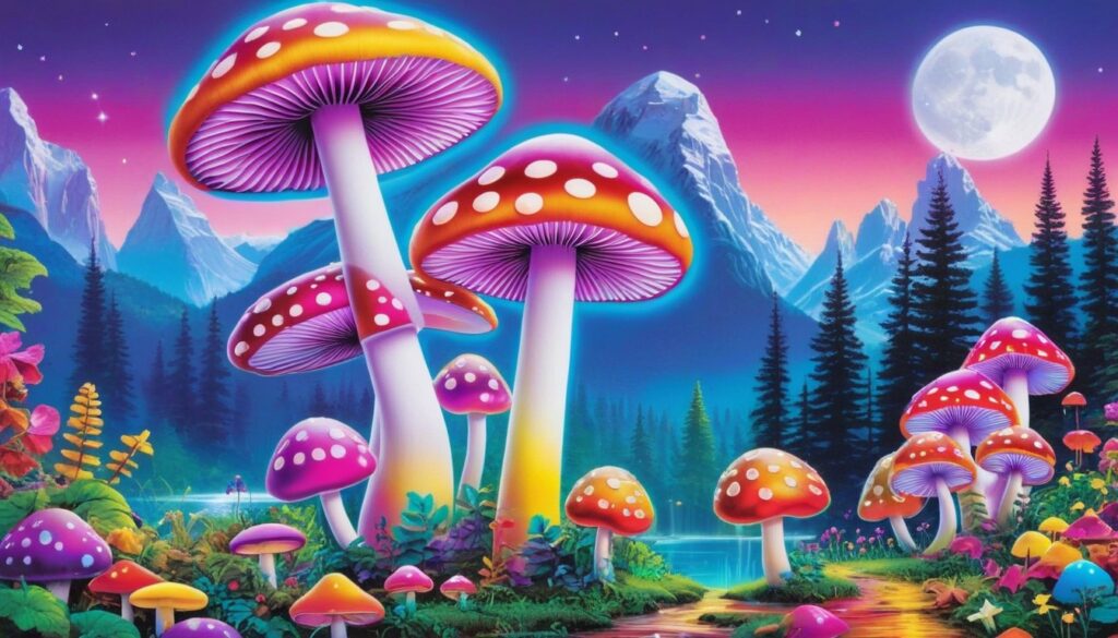 Explore the Colorful World of Lisa Frank Mushrooms!