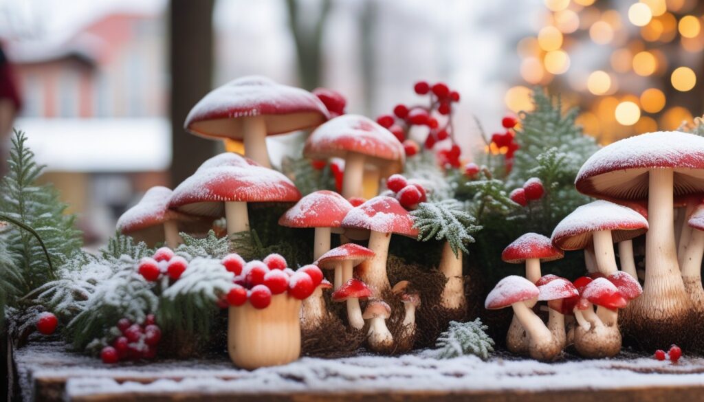 German Christmas Market Mushrooms: Holiday Delight