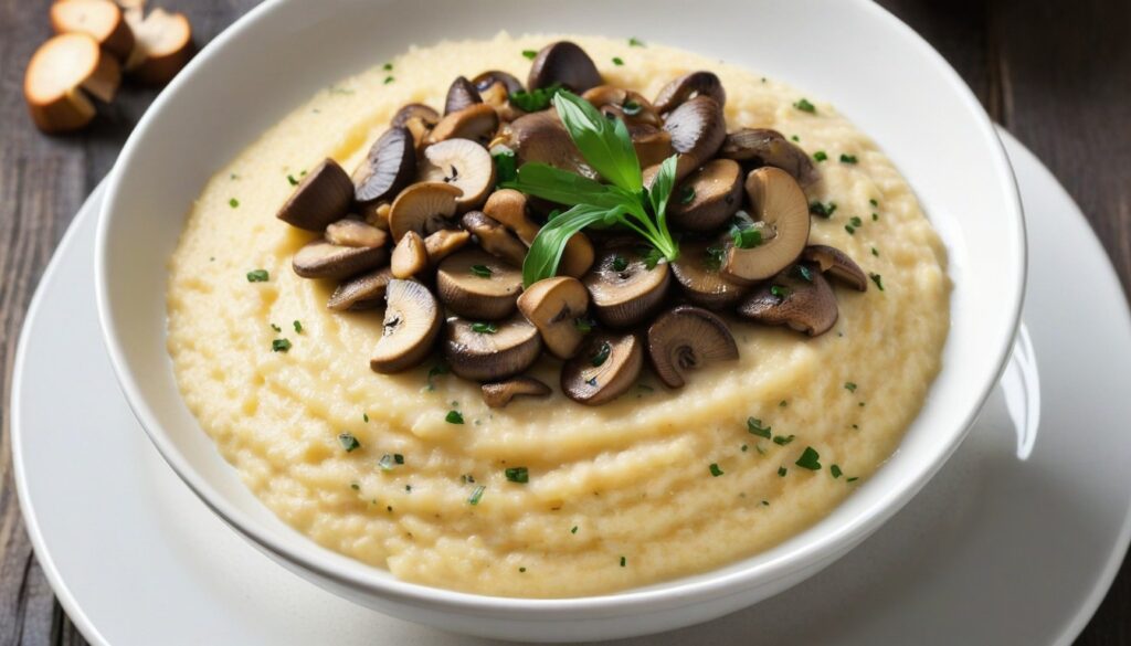 Creamy Grits With Mushrooms And Chard Recipe: A Comforting Dish with Hearty Flavors and Velvety Textures