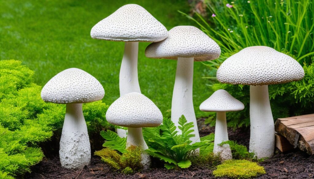 Concrete Garden Mushrooms: Unique Outdoor Decor