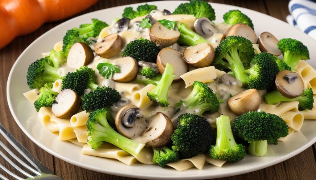 Creamy Chicken Alfredo with Broccoli & Mushrooms
