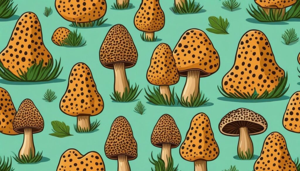 Cartoon Morel Mushrooms: Fun Fungi Art & Design