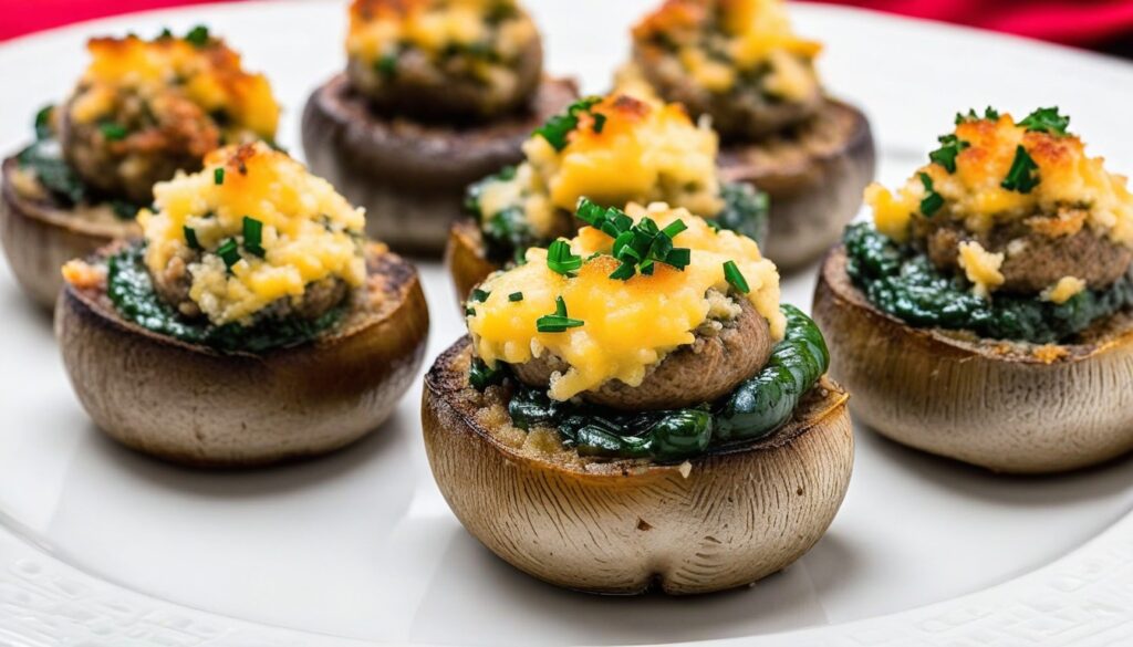 Spinach And Bacon Stuffed Mushrooms Recipe