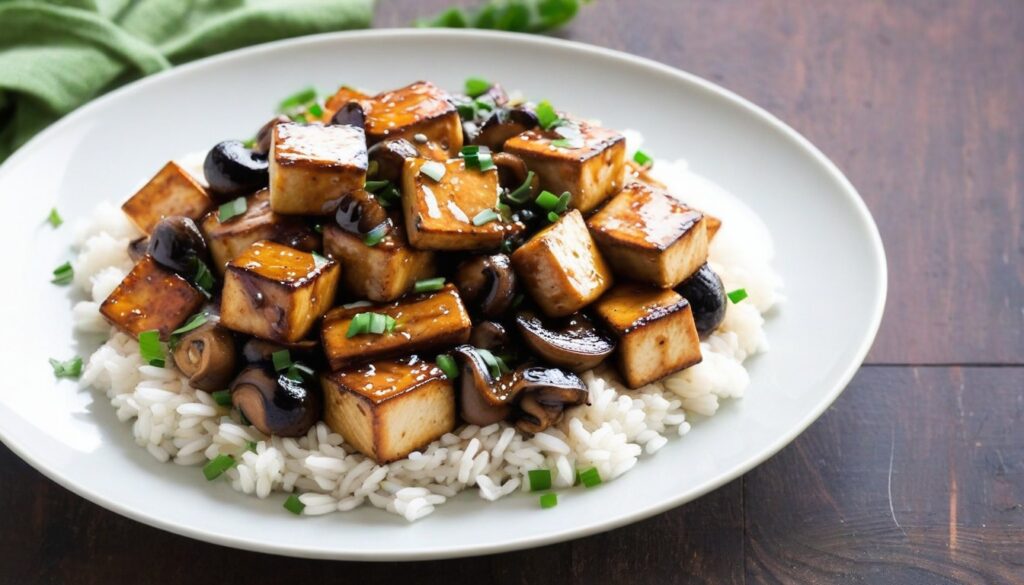 Soy Glazed Tofu And Mushrooms: A Savory Delight